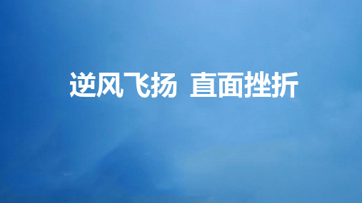 逆风飞扬  直面挫折! 主题班会课件