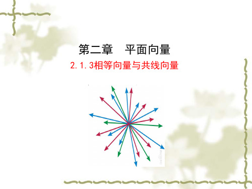 高中数学《第二章平面向量2.1平面向量的实际背景及基本概念2.1.3...》210PPT课件 一等奖名师