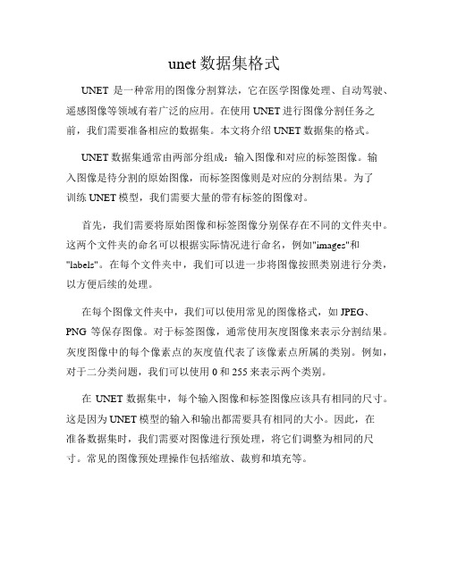 unet数据集格式