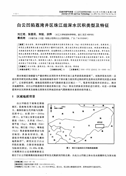 白云凹陷荔湾井区珠江组深水沉积类型及特征