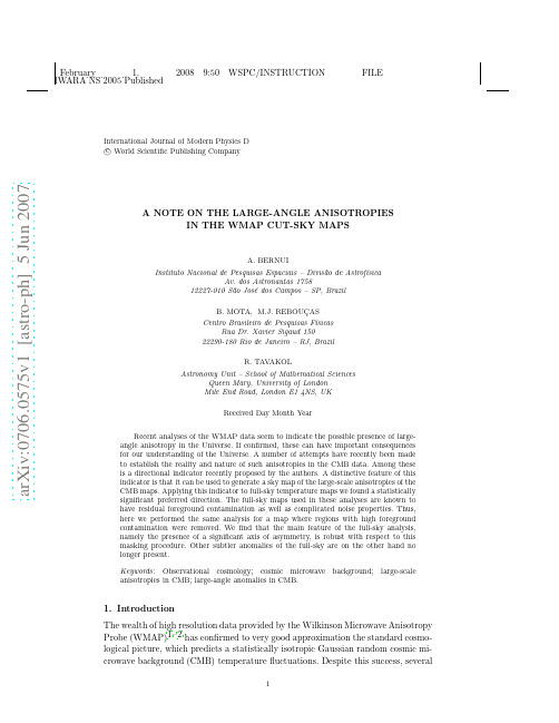 A note on the large-angle anisotropies in the WMAP cut-sky maps