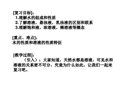 九年级科学水和溶液(PPT)3-1