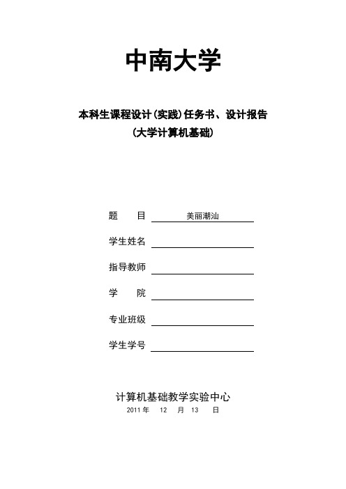 大学计算机基础实践报告