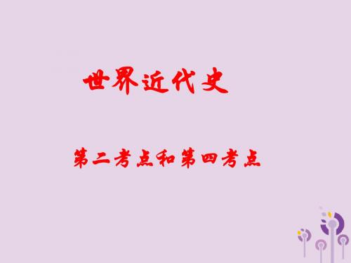 江苏省2018届中考历史复习第27课时世界近代史二课件