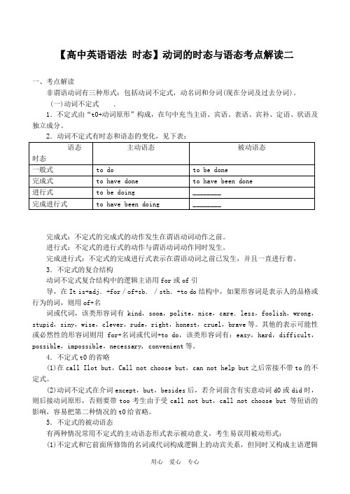 【高中英语语法 时态】动词的时态与语态考点解读二英语听力