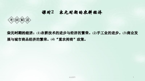 2019版高考历史大一轮复习 阶段四 中华文明的成熟与鼎盛——宋元 课时2 宋元时期的农耕经济