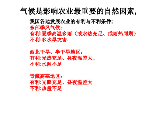 农业限制性因素与主导因素分析