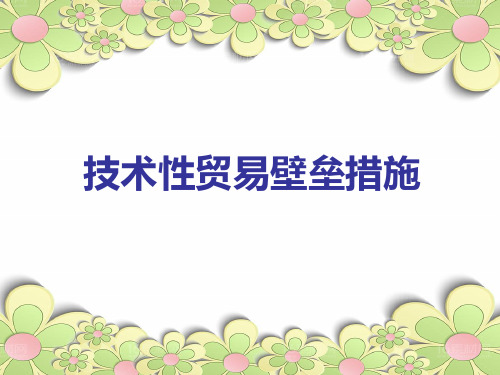 技术性贸易壁垒措施中小学PPT教学课件