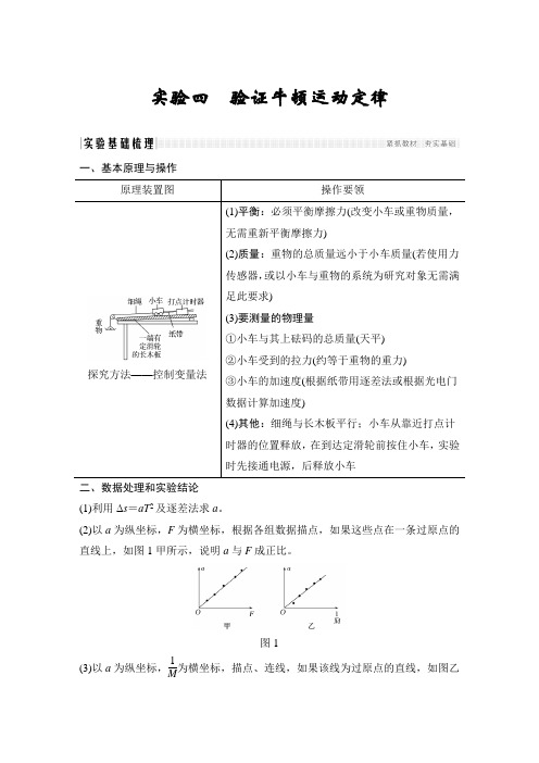 实验四 验证牛顿运动定律