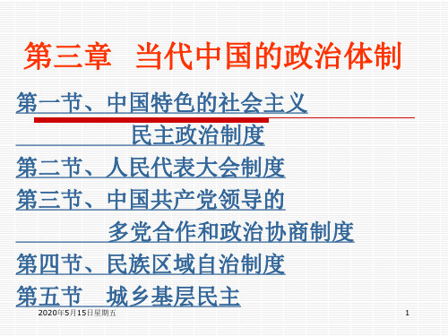 当代中国的政治体制