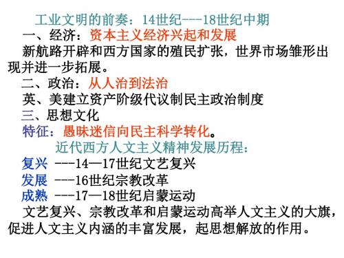 2017年高考通史复习《工场手工业时期3》