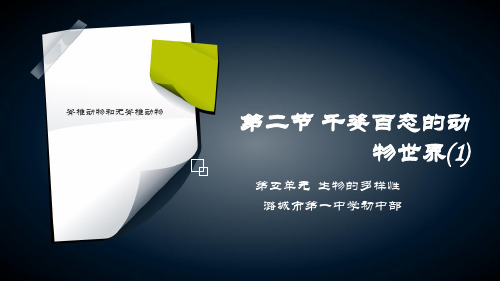 苏教版生物-八年级上册-苏教版八年级上册生物课件 14.2千姿百态的动物世界第一课时