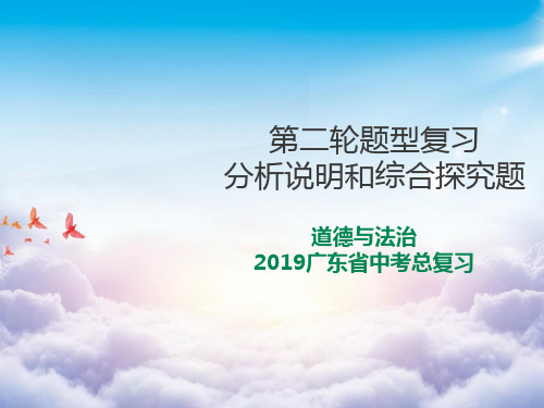 广东省版中考道德与法治专题复习 分析说明题综合探究演示PPT课件