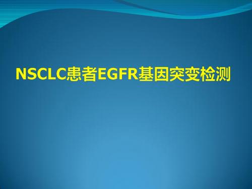 非小细胞肺癌患者EGFR基因检测