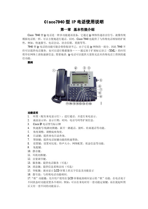 Cisco7940型IP电话使用说明