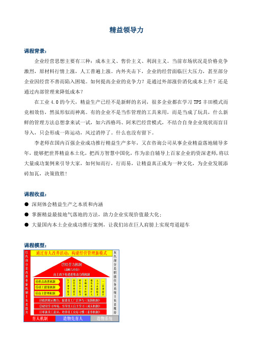 精益生产类《精益领导力》