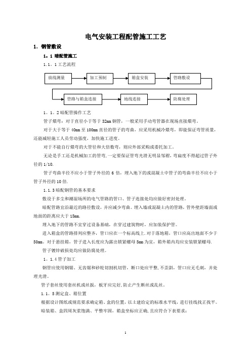 电气安装工程配管施工工艺