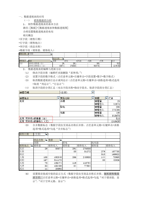 Excel培训数据透视表