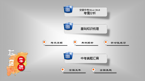 2019年安徽九年级数学中考一轮复习《第7章第1节投影与视图》课件