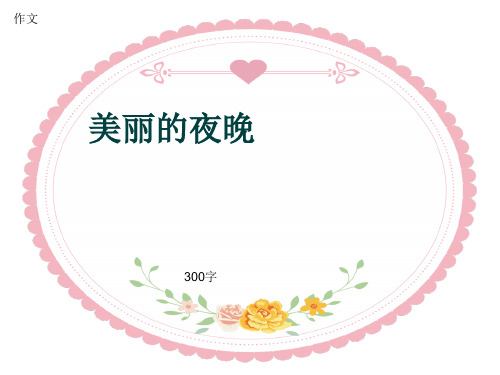 小学四年级作文《美丽的夜晚》300字(共27页PPT)