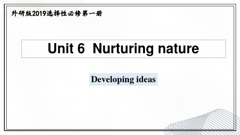 23.Unit 6 Developing ideas-高二英语(外研版2019选择性必修第一册)