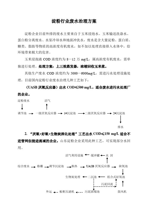 淀粉行业废水治理方案