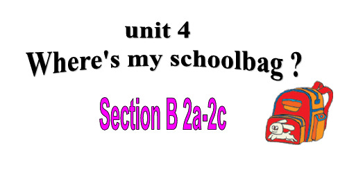 Unit4SectionB2a--2c22-23人教版英语七年级上册