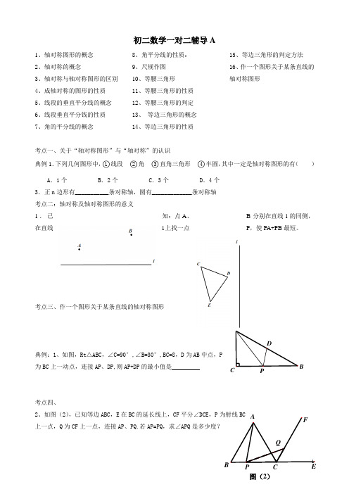 初二数学一对二辅导A(2份)