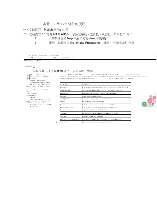 机器视觉与图像处理实验报告