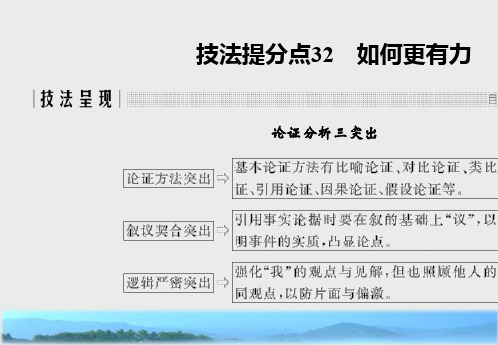 浙江专用2019高考语文二轮培优第四部分写作技法提分点32如何更有力课件-精选ppt课件