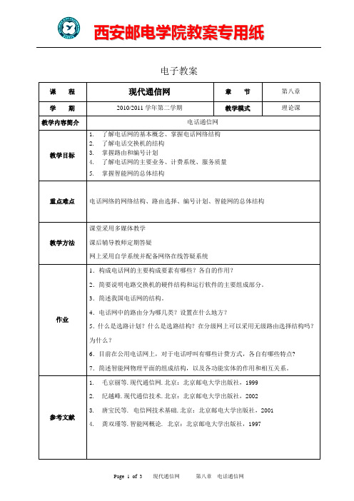 现代通信网电子教案8