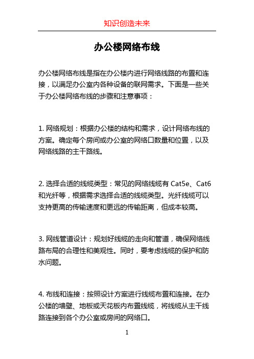 办公楼网络布线