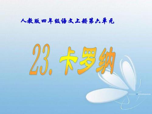 23卡罗纳课件.ppt