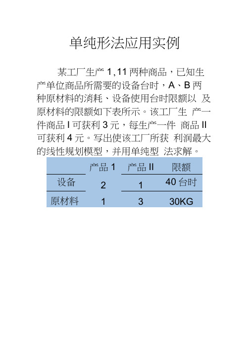 单纯形法习题详解