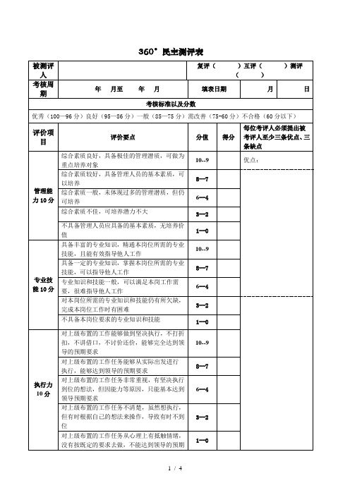 3-360°民主测评表