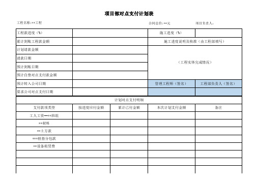 项目部对点支付计划表-4-20