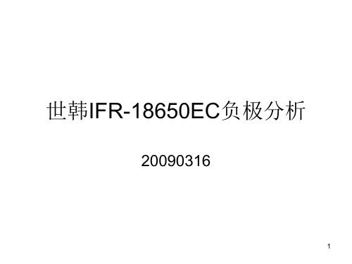 世韩IFR18650EC负极PPT演示文稿