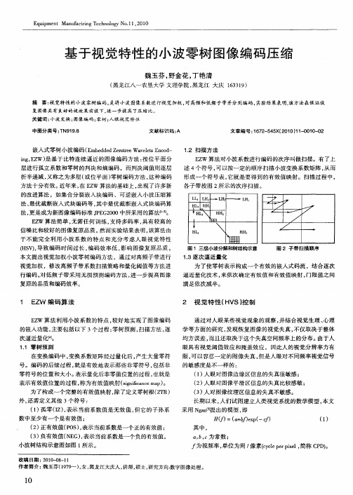 基于视觉特性的小波零树图像编码压缩