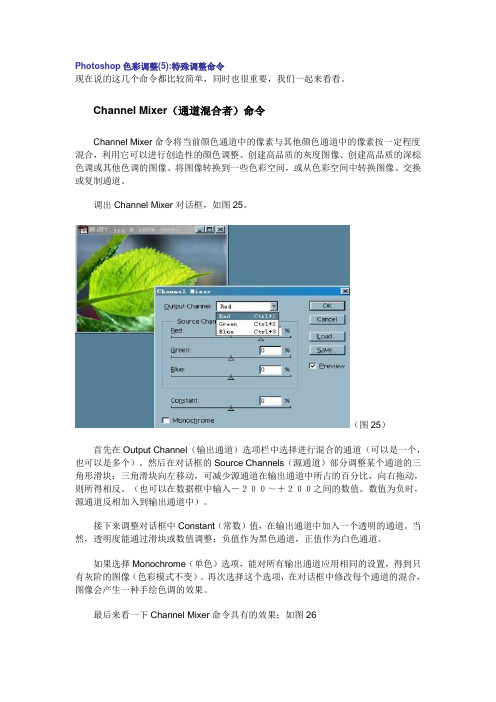 PS色彩调整-5特殊调整命令