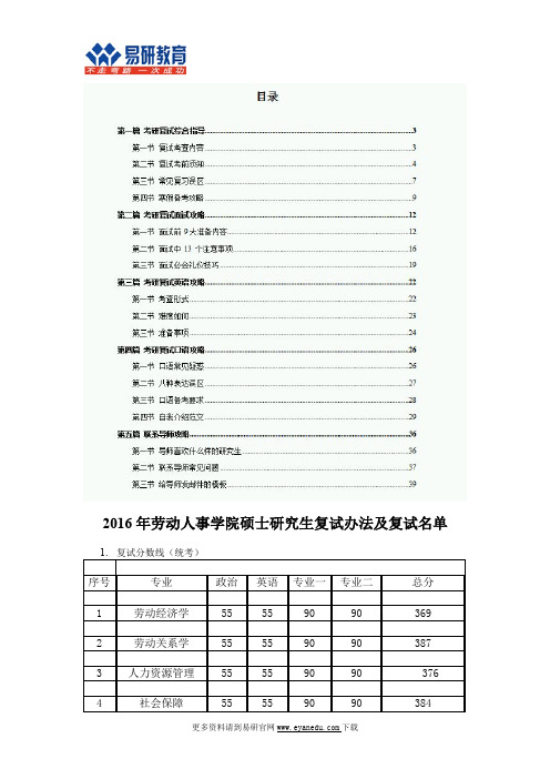 2016中国人民大学劳动人事学院考研复试面试、英语口语、听力如何准备