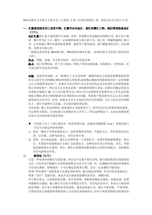 国际结算方式总结