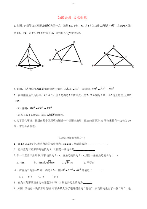 勾股定理拔高-讲义