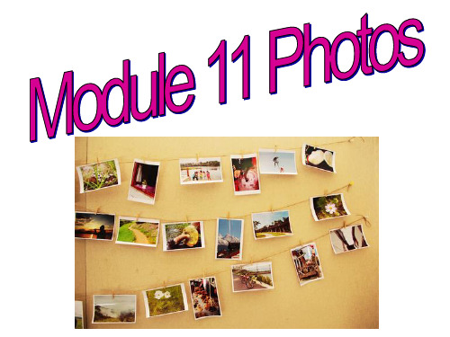 优秀课 省 一等奖课件 Module 11 Photos Unit 1  He's the boy who won the photo competition