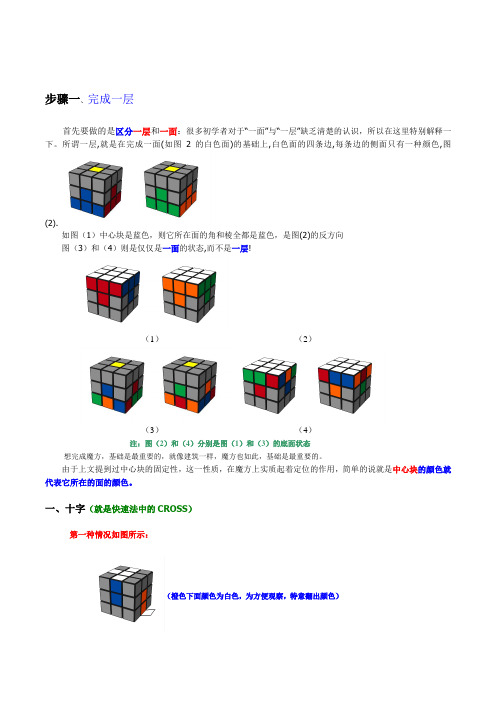 新手魔方公式口诀图解教程