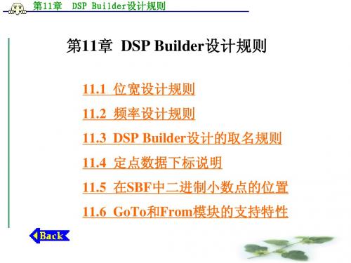 第11章DSP Builder设计规则