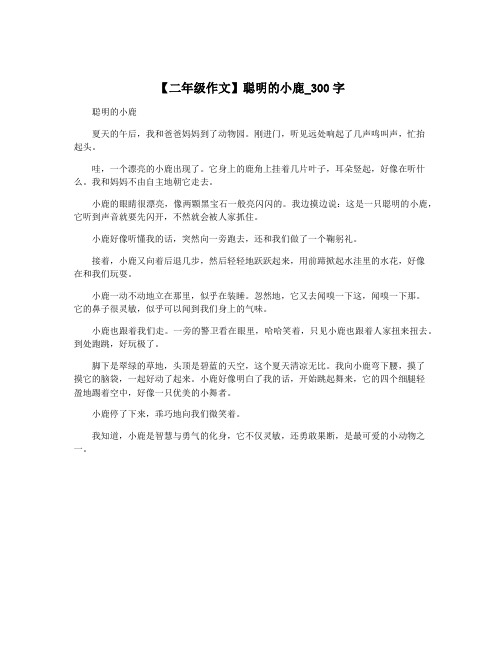 【二年级作文】聪明的小鹿_300字