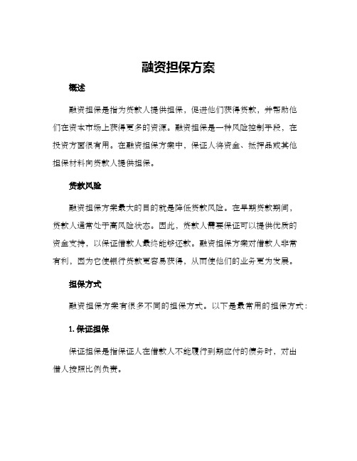 融资担保方案