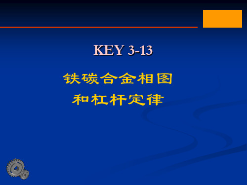 KEY3-13 铁碳合金相图与杠杆定律