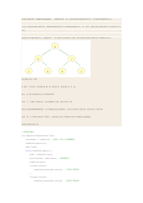 树的深度广度优先搜索算法