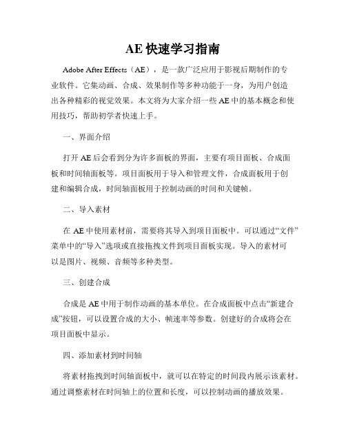 AE快速学习指南